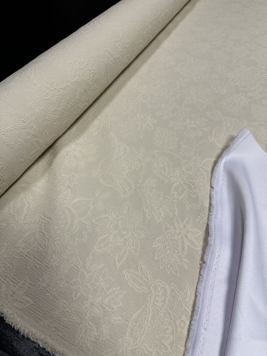 Tkanina wytłaczane kwiaty - obrusowo/zasłonowa