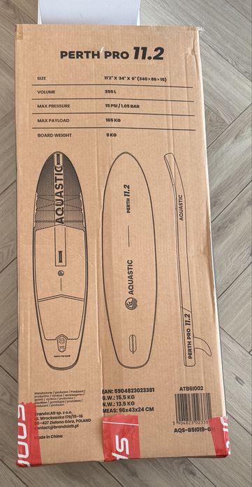 Deska SUP AQUASTIC Perth 11' allround niebieski