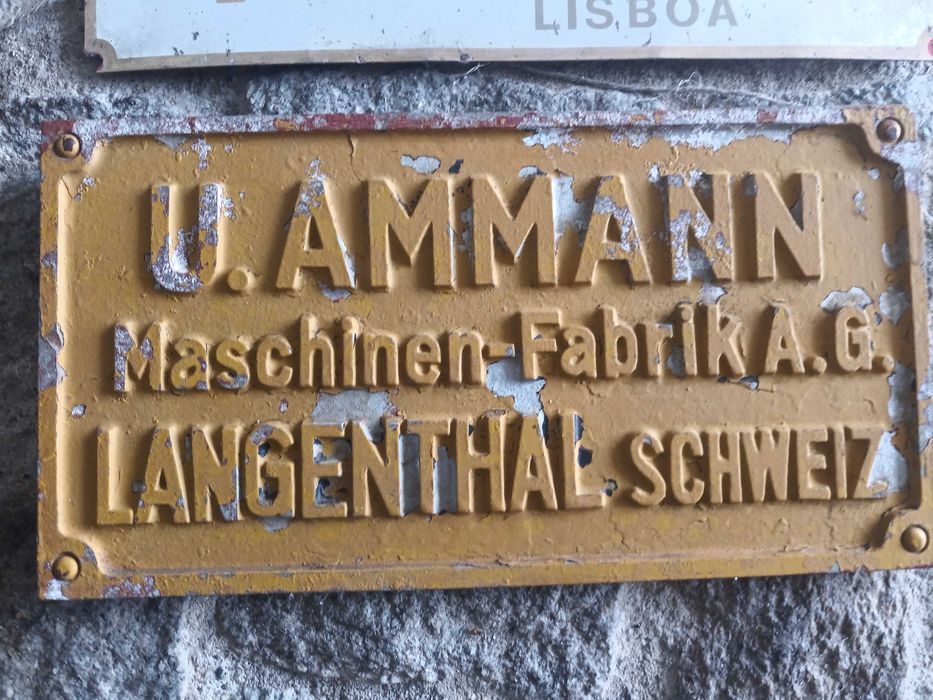 Chapas máquinas antigas