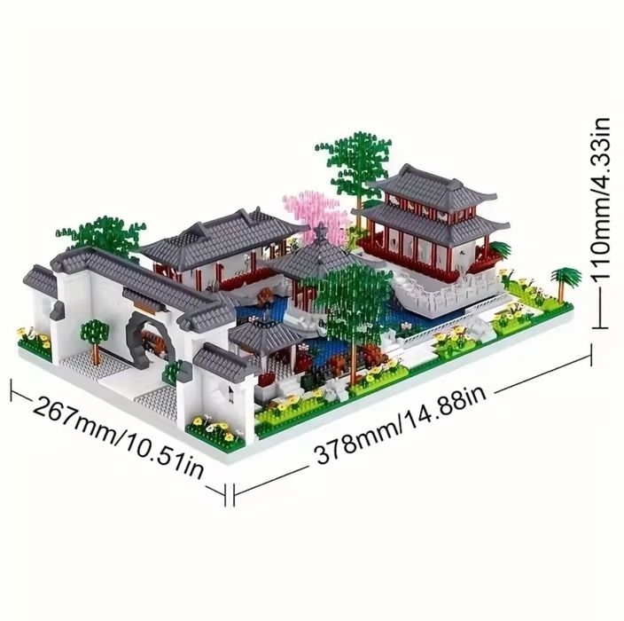 Blocos construção cidade Chinesa, tipo Lego