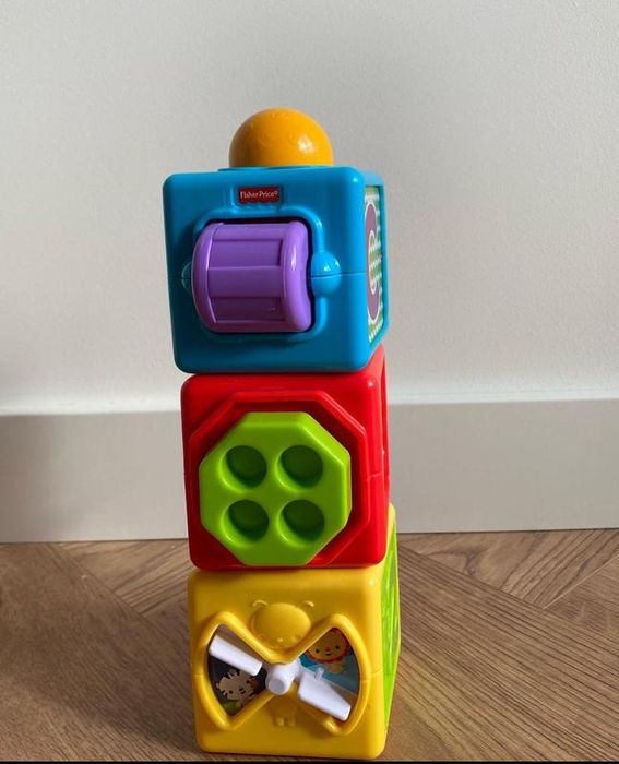 Кубики интерактивные бизикуб 3шт fisher price