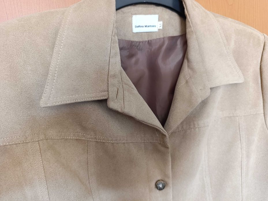 Casaco sra pele pêssego