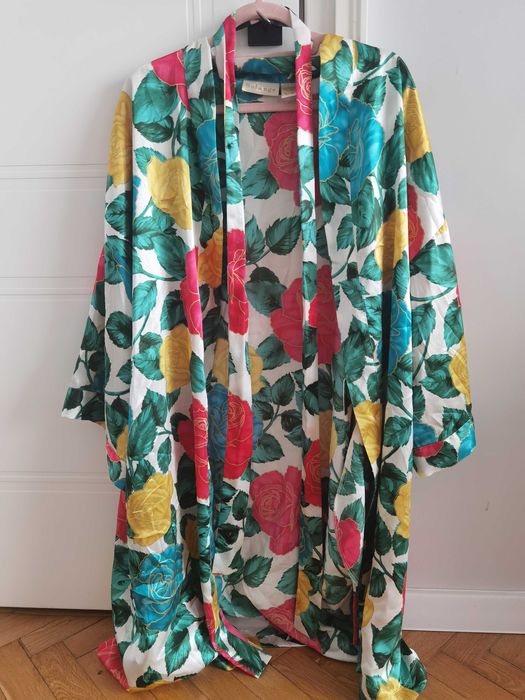 Satynowe kimono szlafrok Solange