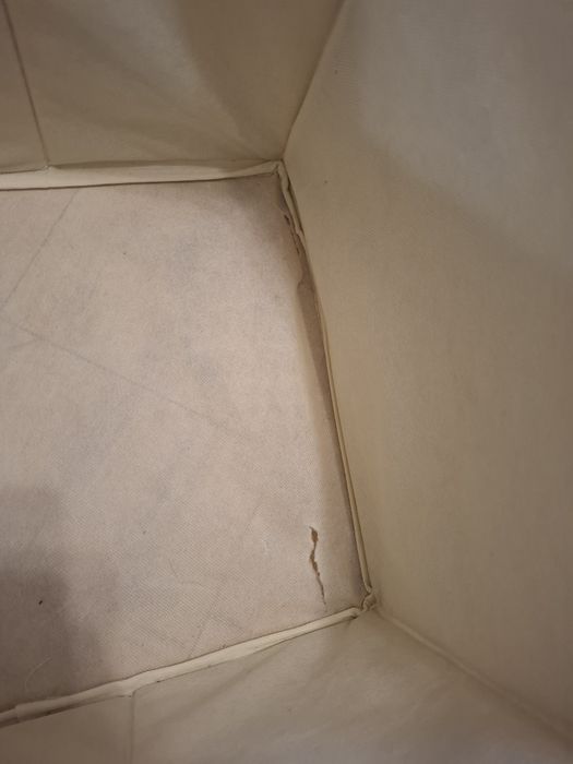 Kosz pudełko tkanina len naturalny