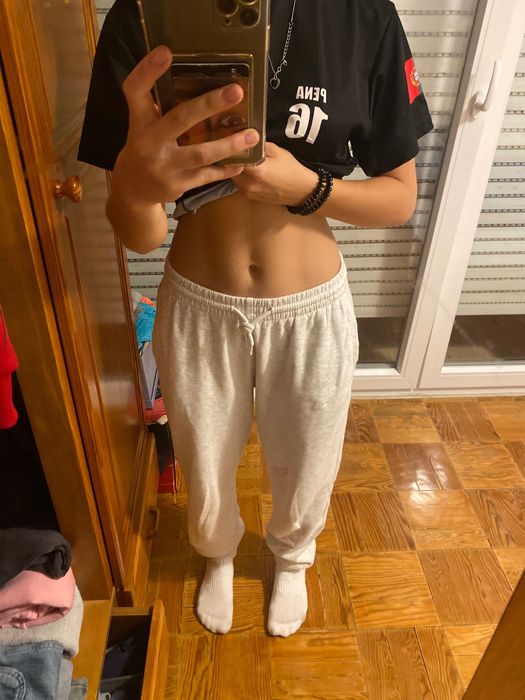 cinzentos calças de fato/treino