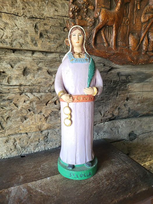 Ceramiczna figura Święta Łucja patrz podstawa