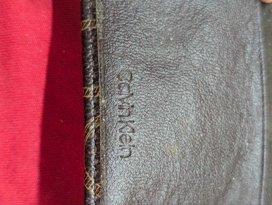 Кожаная ключница Calvin Klein монограм из натуральной кожи , Оригинал