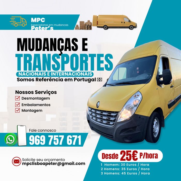 Mudanças e transportes urgentes