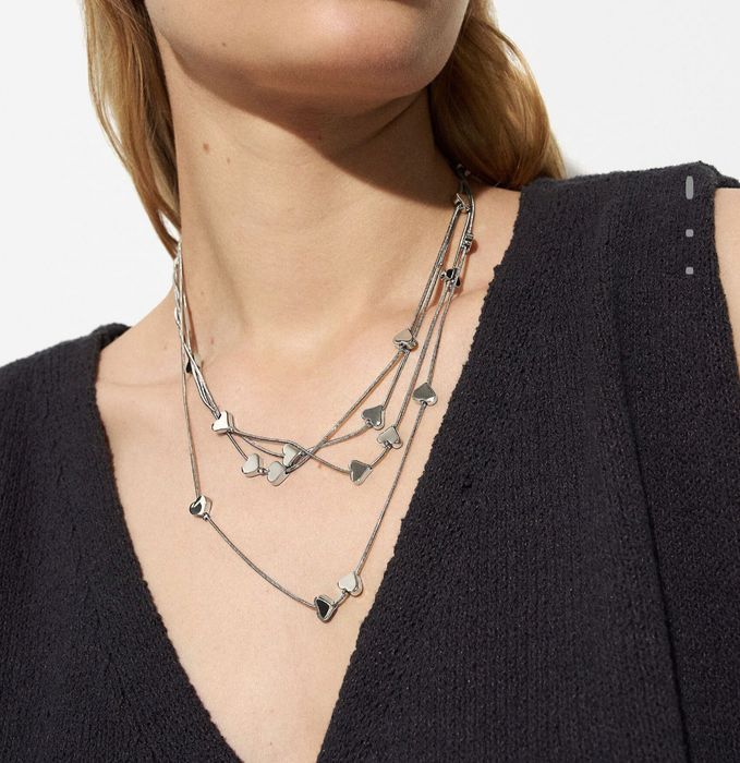 Colar duplo corações -Parfois