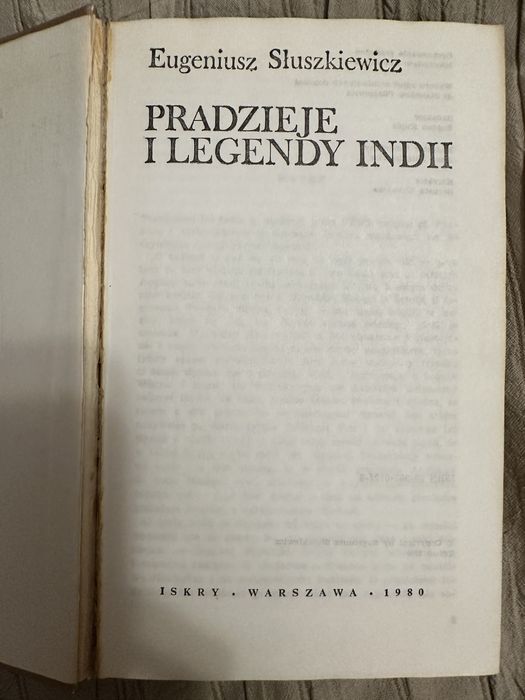 Pradzieje i legendy Indii. Eugeniusz SłuszkiewicZ