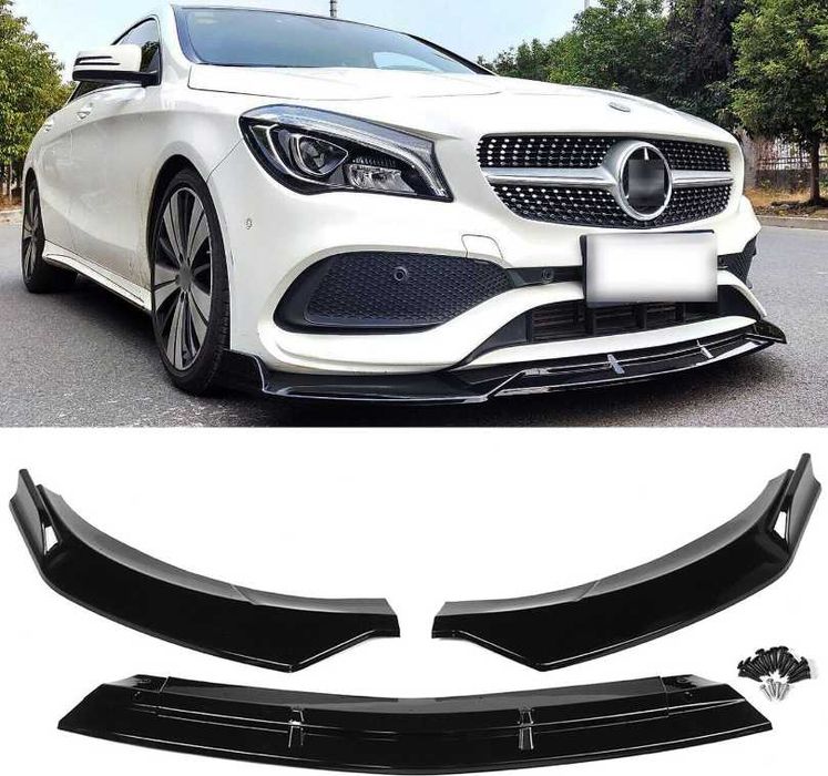 Dokładka Zderzaka Splitter Mercedes CLA W117 C117 X117 CZARNY POŁYSK