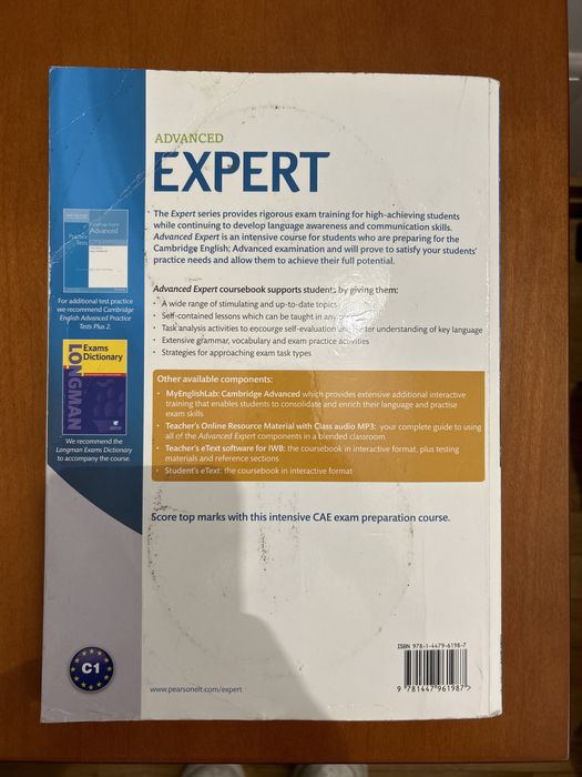 Livro “Advanced Expert Coursebook” 3a edição com CD audio