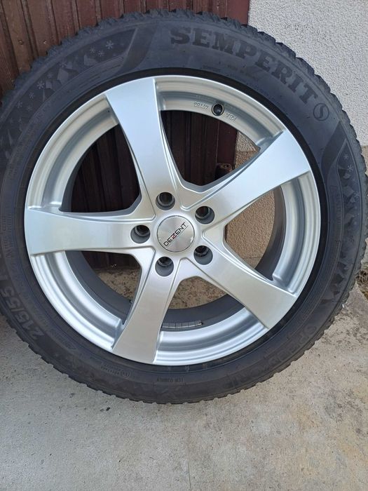 Koła zimowe 5x112 17 7J ET38 Semperit 215/55 R17  DEZENT Audi Volkswagen Skoda Seat