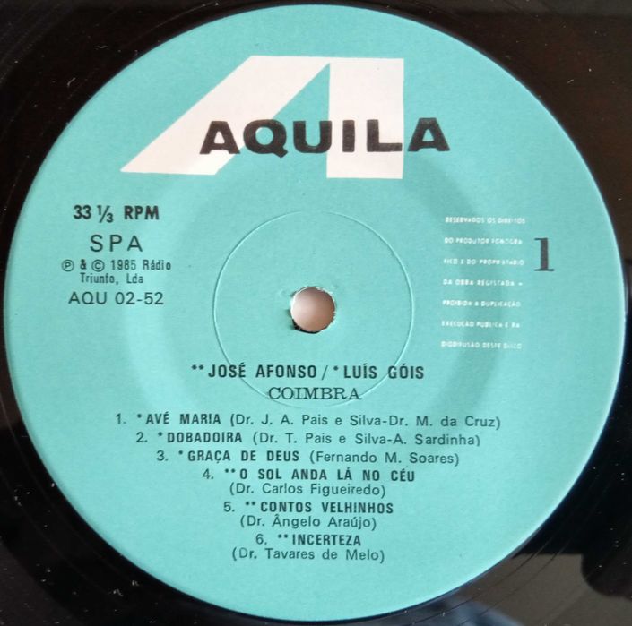José Afonso / Luis Góis	- - - - -		Coimbra	- - - - -	LP