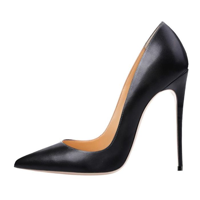 Szpilki damskie czarne EU40 (25cm) klasyczne szpic 12 cm eleganckie