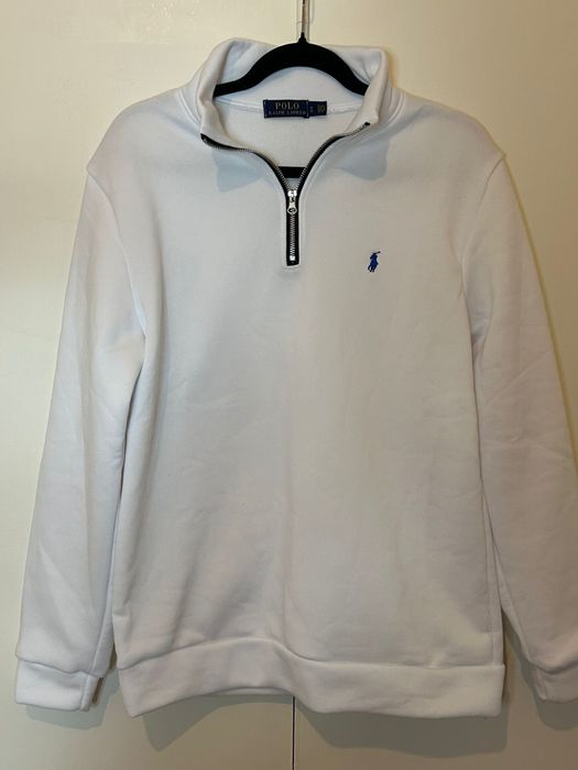 Halfziper branco Polo Ralph Lauren