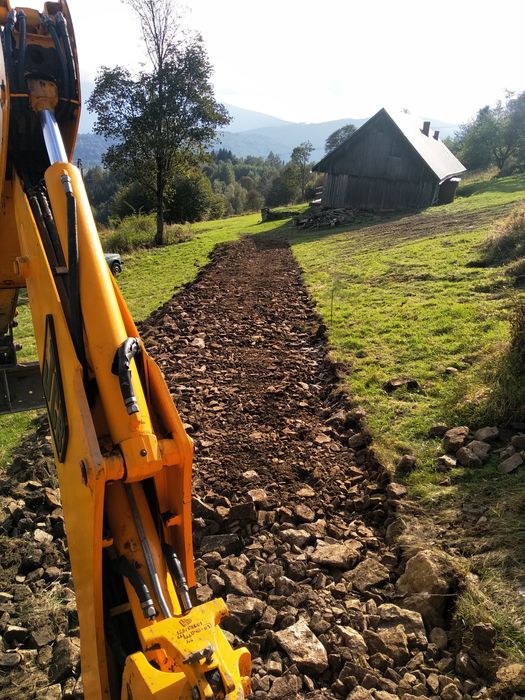 Usługi koparko ładowarka JCB koparka roboty ziemne karczowanie działek