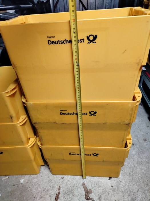 skrzynki plastikowe zestaw 3 szt.  pojemnik, kuweta 41x26x27,5 cm,