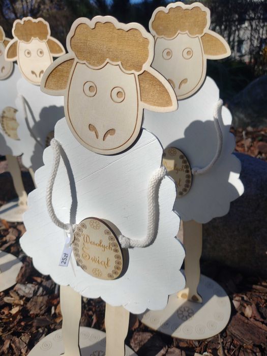 Baranek wielkanocny, stroik, wesołego alleluja, jajko, pisanka