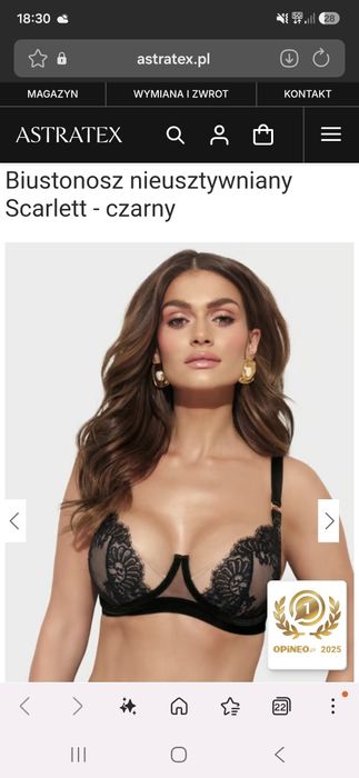 Biustonosz nieusztywniany Scarlett 70/Hczarny