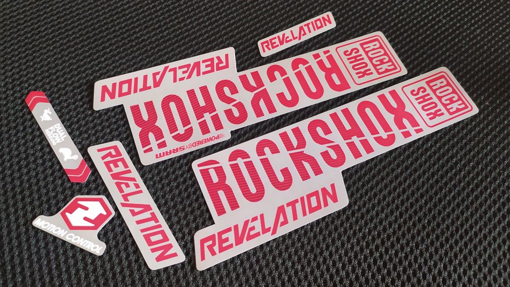 Наклейка на вилку RockShox Рок шок boxxer yari recon judy pike