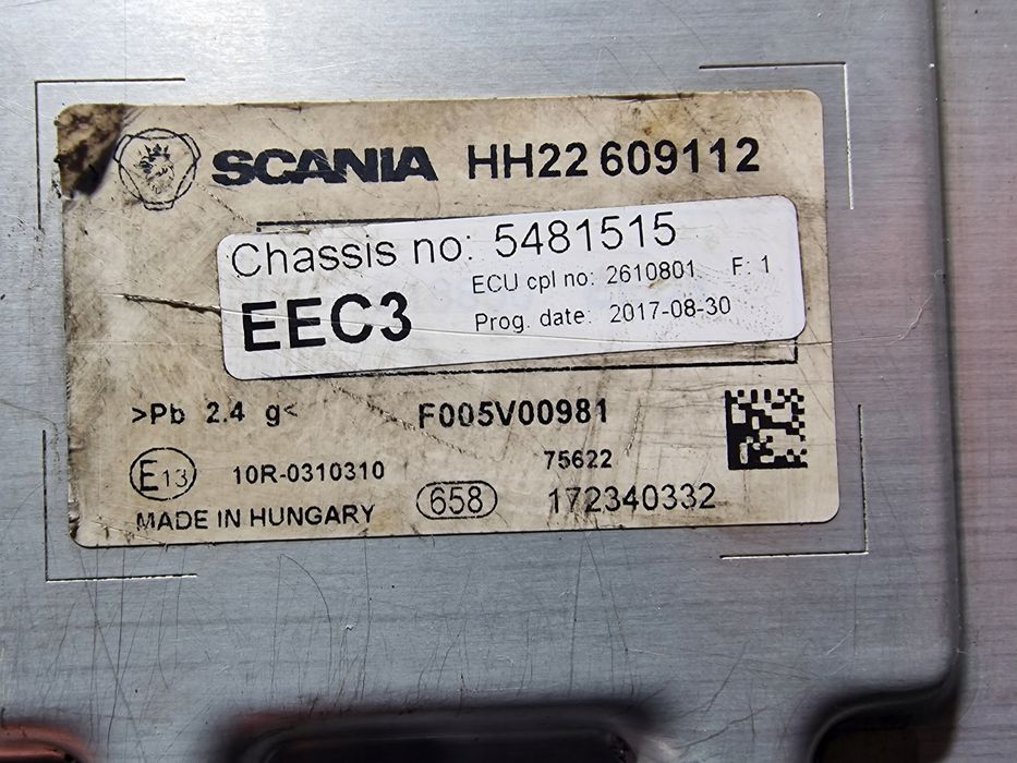 sterownik moduł adblue eec3 scania r euro6 2610801
