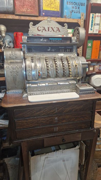Máquina Registradora Antiga National – Peça Rara de Cole
