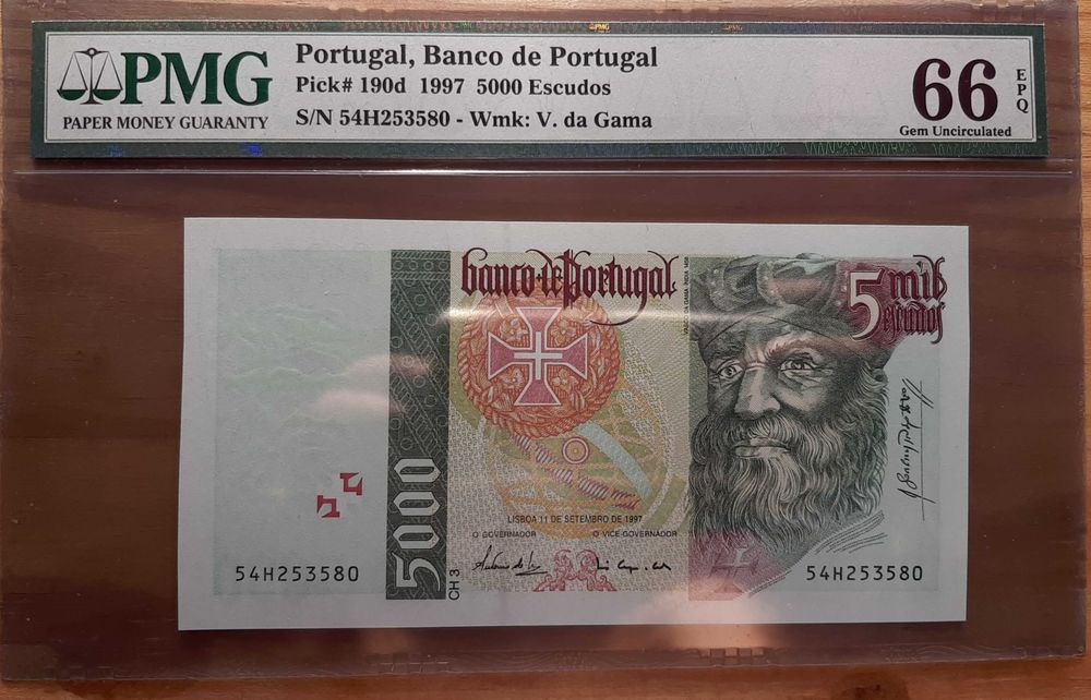 Nota 5000 Escudos PMG 1997 - 28 anos