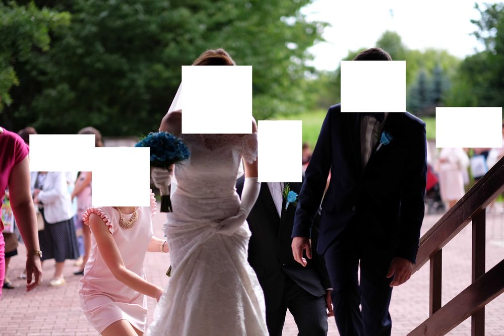 suknia ślubna, r.38, ecru, syrena koronka