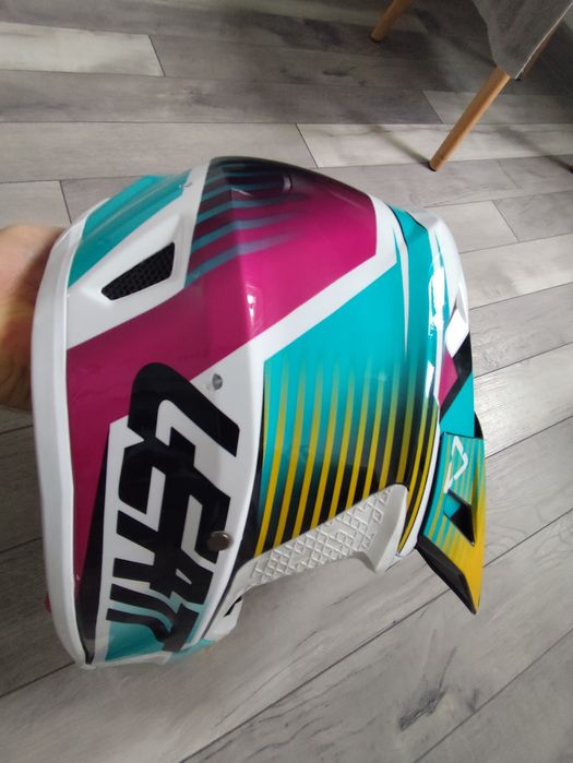 Kask cross LEATT MOTO 8.5 V22 AQUA (+GOGLE VELOCITY 5.5) roz "M"