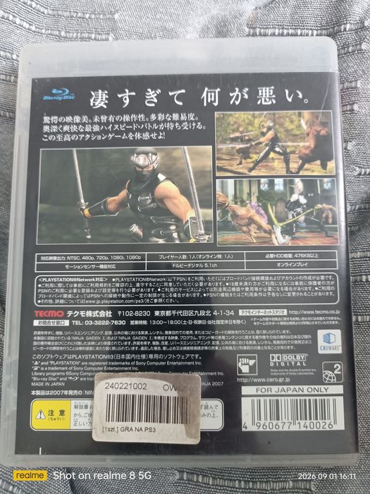 Ninja Gaiden gra na PS 3