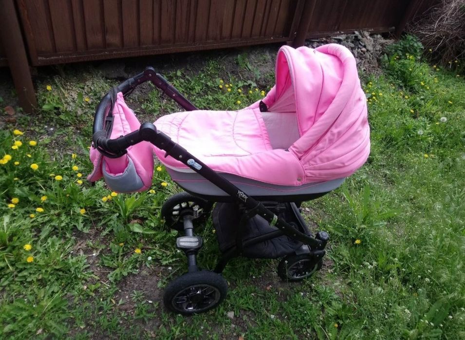 Продам коляску 2 в 1 розово-серая