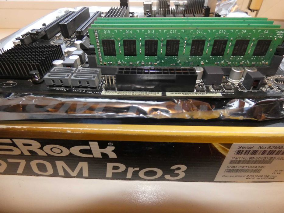 Комплект ОЗУ 16Gb+процесорAMD FX-8300 8 ядер + мат. плата ASRock 970M