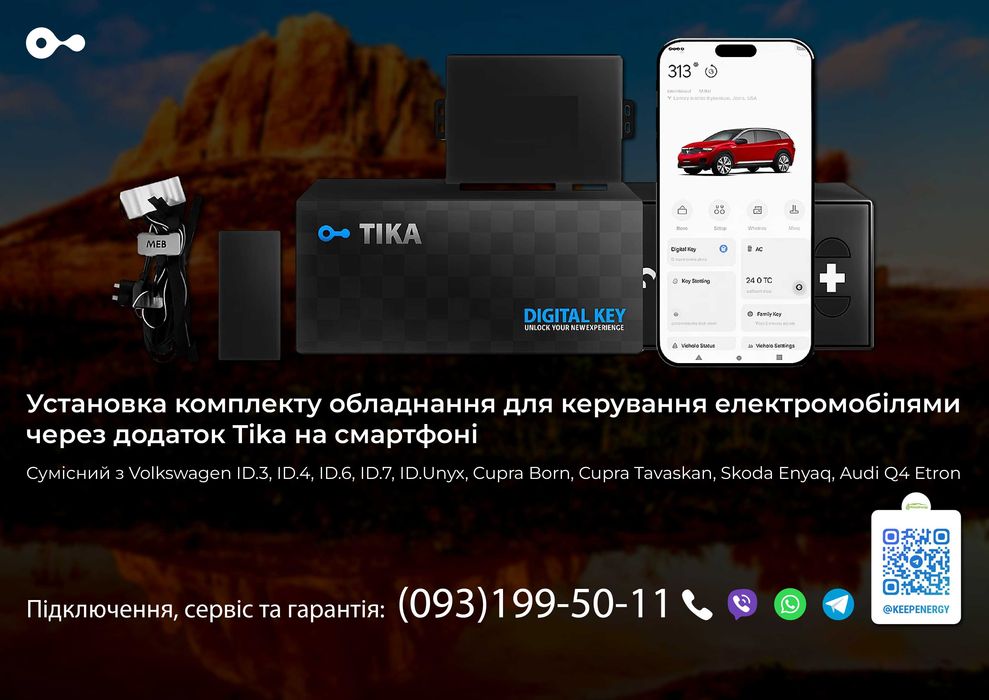 Додаток на смартфон Volkswagen ID.3,4,6,7, ID.Unyx, Audi Q4/Q5Etron