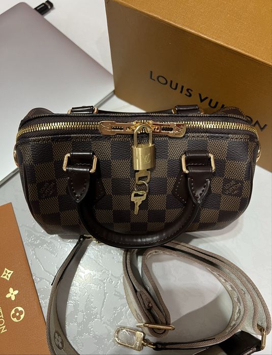 Сумка LV Louis Vuitton Speedy Damier Ebene Луи Виттон премиум