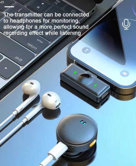 Петличний мікрофон Бездротовий мікрофон 2,4 ГГц Plug and Play Iphone