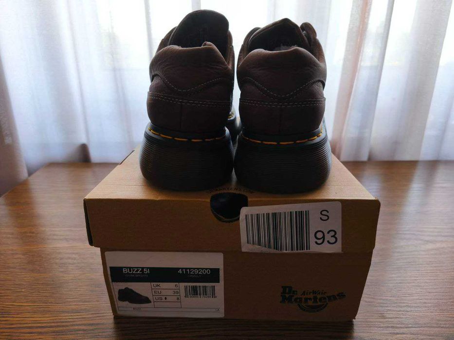 Dr. Martens Buty Buzz 5-Eye Grizzly Leather Shoes