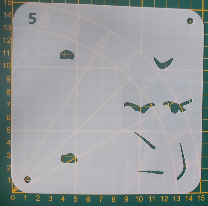 Zestaw szablonów mask do nakładania tuszuszu scrapbooking