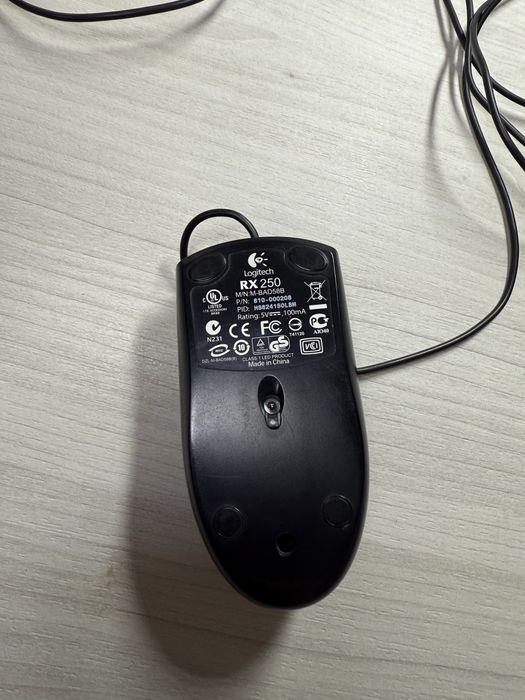 Мышь Logitech RX250 USB+PS/2 Black (910-000199)