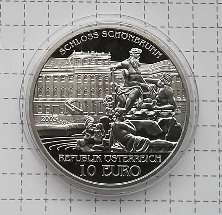 Австрія 10 євро 2003р. Палац Шенбрунн. СРІБЛО. ПРУФ.