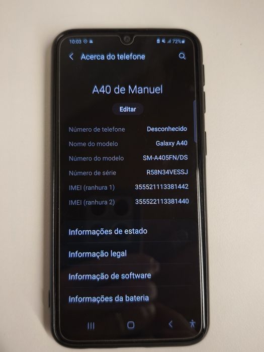 Samsung Galaxy A40 impecável