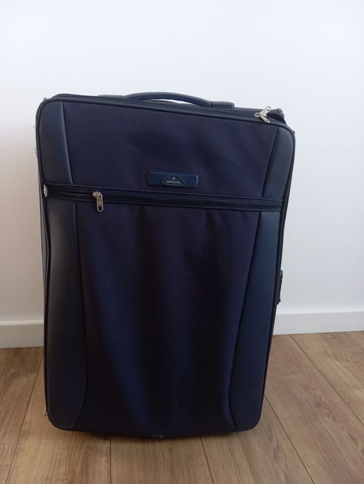 Granatowa duża walizka Samsonite