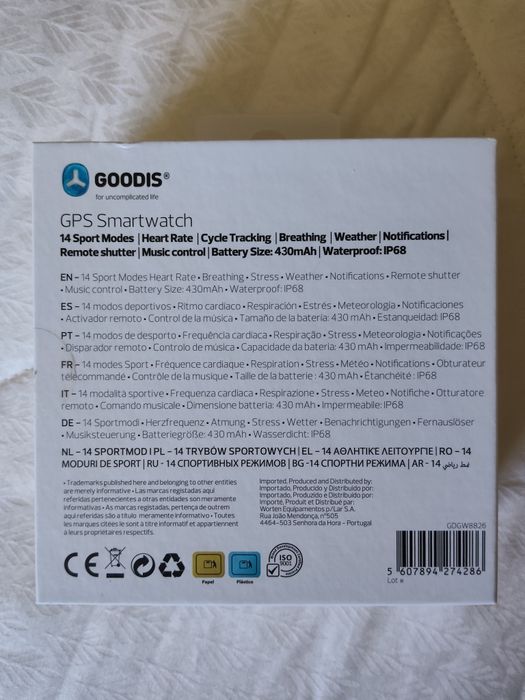 Relógio Smartwatch Goodis GPS
