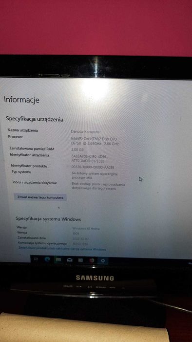 Dell Optiplex 755 - 2x2,66 Ghz, 3 Gb Ram, 80 Gb HDD + Monitor Samsung