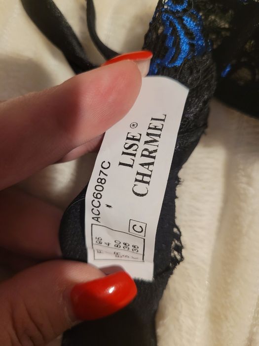Zestaw bielizny lise charmel  80c i stringi xl swarovski nowe