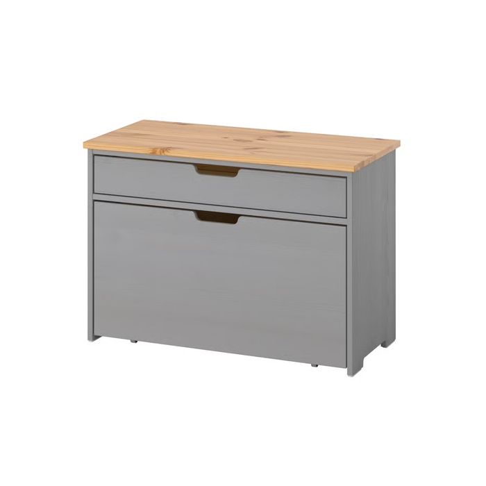 IKEA KALLSÖ Ławka ze schowkiem, szary, 80x38x56 cm