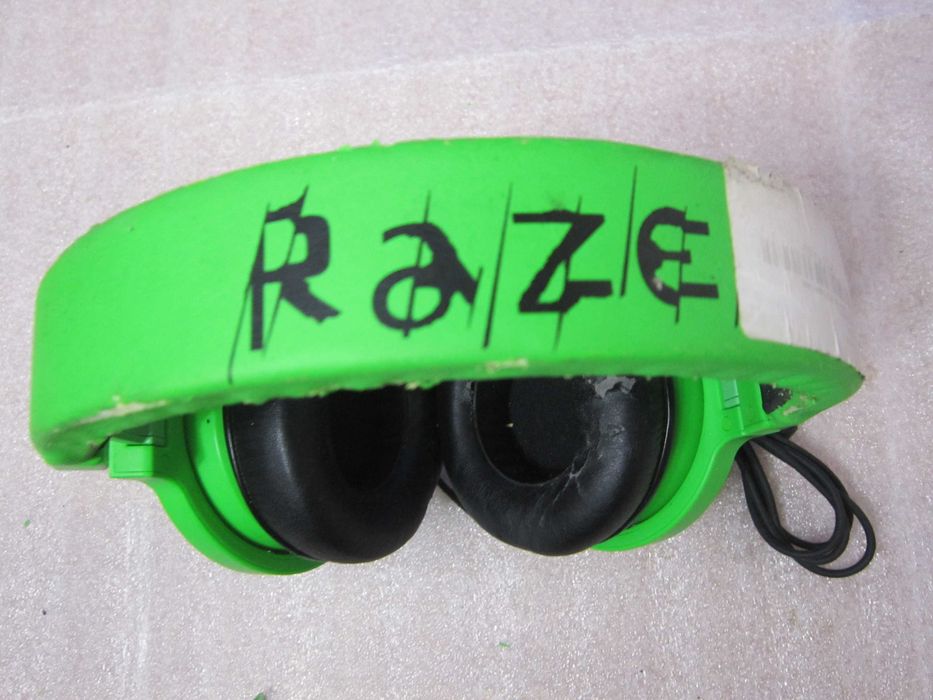 Słuchawki nauszne przewodowe Razer Kraken Green sprawne 5