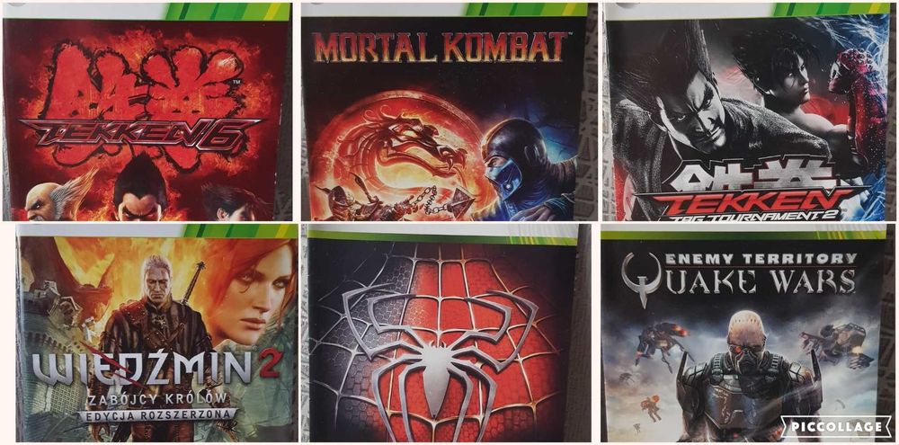 Gry xbox 360 Tekken Mortal kombat Wiedźmin Spider men Quake wars