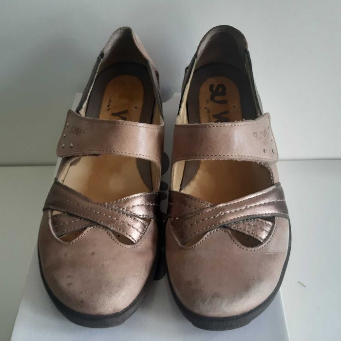 Sandálias Sapatos Ortopédicos Suave London 8061 Horse/Gold 36