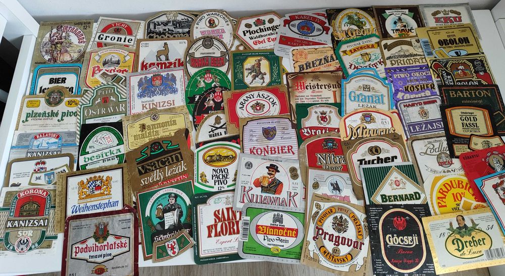 Etykiety  z butelek piwa